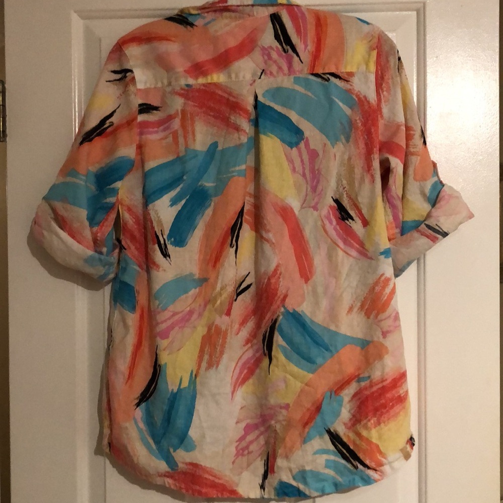 Northern Reflections - 
Colorful Abstract Button-Up Shirt - Picture 5 of 7